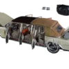 1965-1981 Mercedes Benz 600 Pullman W100 Landaulet Limousine Convertible Functional Softtop Gold Limited Edition 800 pieces Worldwide 1/18 Diecast Model Car CMC M-217