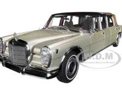 1965-1981 Mercedes Benz 600 Pullman W100 Landaulet Limousine Convertible Functional Softtop Gold Limited Edition 800 pieces Worldwide 1/18 Diecast Model Car CMC M-217