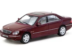 Mercedes-Benz S 55 AMG Bordeaux Red Metallic "Global64" Series 1/64 Diecast Model by Tarmac Works