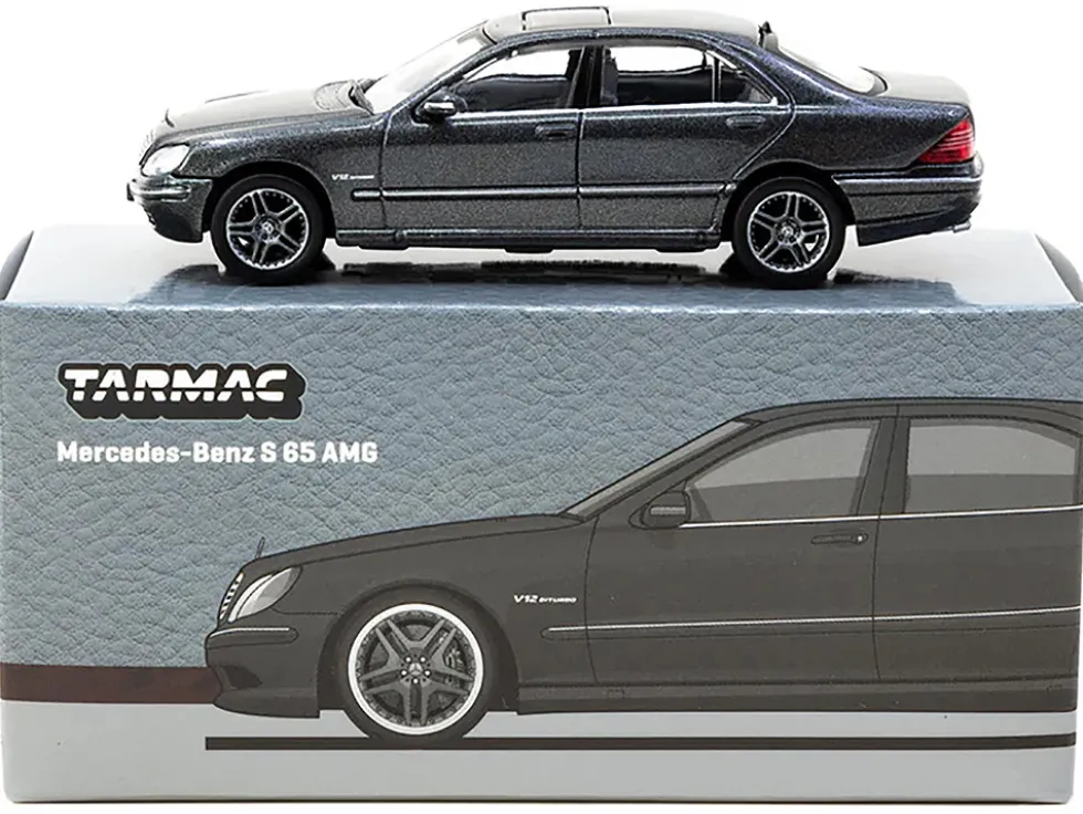 Mercedes-Benz S 65 AMG Tectite Gray Metallic "Global64" Series 1/64 Diecast Model by Tarmac Works