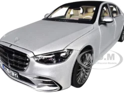 2021 Mercedes-Benz S-Class AMG Line Silver Metallic with Sunroof 1/18 Diecast Model Car by Norev