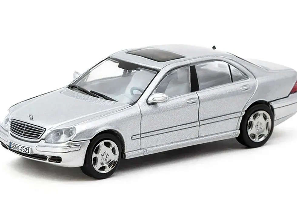 Mercedes-Benz S-Class Brilliant Silver Metallic "Global64" Series 1/64 Diecast Model by Tarmac Works