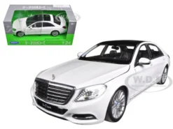 Mercedes Benz S Class White 1/24 1/27 Diecast Model Car Welly 24051