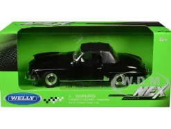 1955 Mercedes-Benz 190 SL (Closed Roof) Black "NEX Models" Series 1/24 Diecast Model Car by Welly