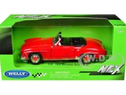 1955 Mercedes-Benz 190 SL Red "NEX Models" Series 1/24 Diecast Model Car by Welly