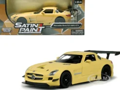 Mercedes Benz SLS AMG GT3 Matte Yellow 1/24 Diecast Car Model Motormax 79501