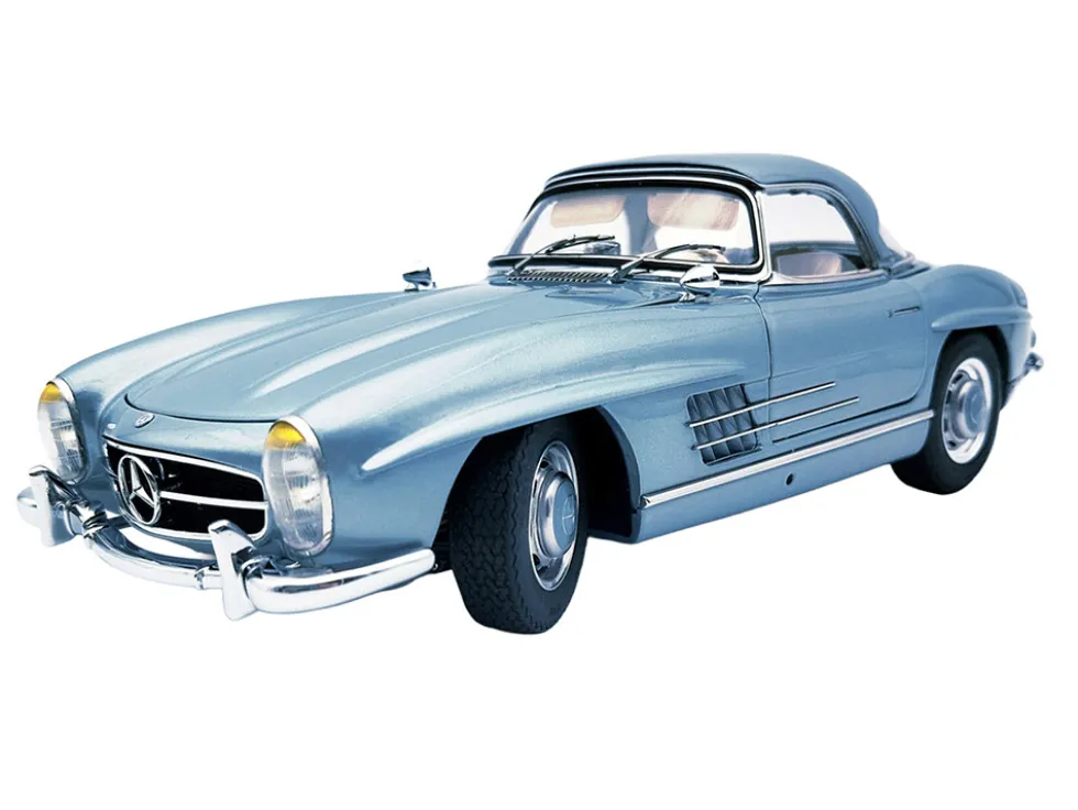 Mercedes-Benz 300 SL (W198 II) Roadster Blue Metallic Limited Edition to 1500 pieces Worldwide 1/18 Diecast Model Car by CMC