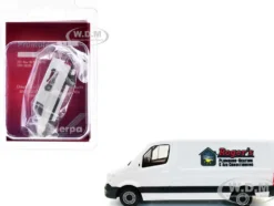 Mercedes-Benz Sprinter Van White "Roger's Plumbing-Heating & Air Conditioning" 1/87 (HO) Plastic Model Car by Promotex