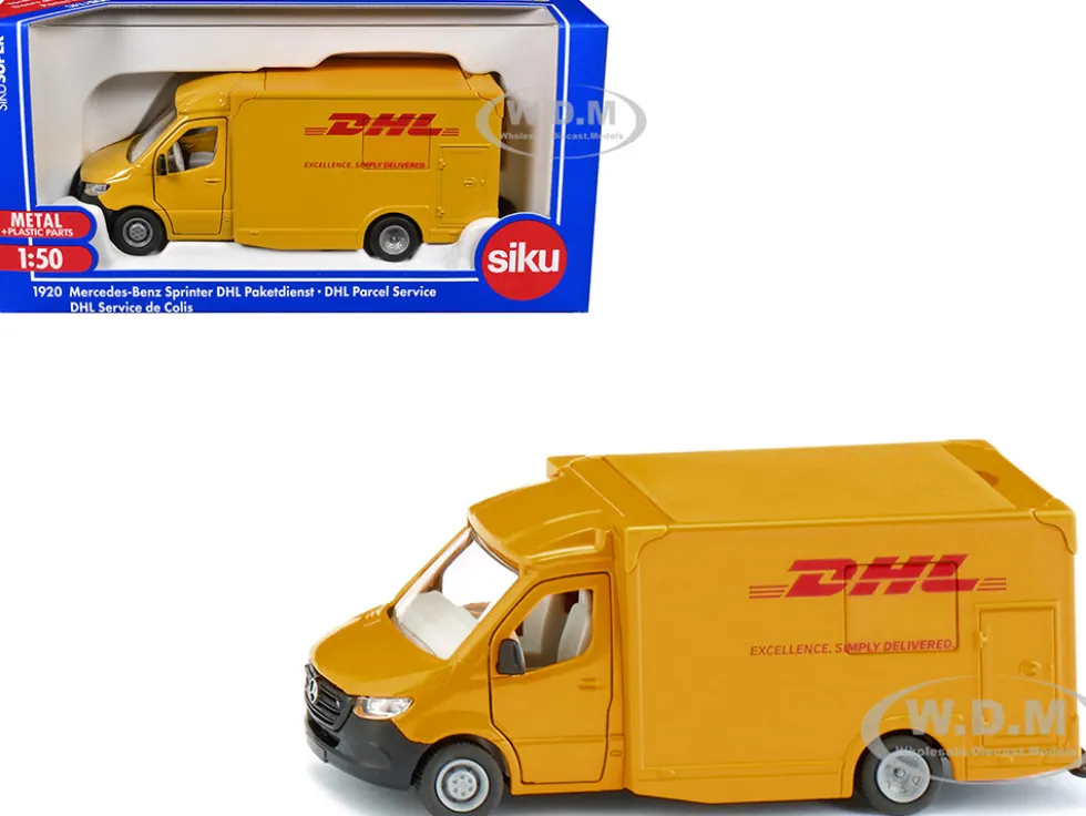 Mercedes-Benz Sprinter Van Yellow "DHL" 1/50 Diecast Model Car by Siku