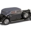 1933 37 Mercedes Benz 290 W18 Lang Cabriolet D Top Up Black with Gray Top Limited Edition to 250 pieces Worldwide 1/43 Model Car Esval Models EMEU43043D