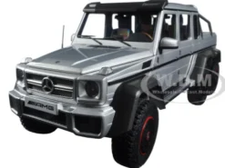 Mercedes G63 AMG 6X6 Silver 1/18 Model Car Autoart 76301