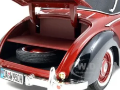 1950 Mercedes 170S Cabriolet Burgundy/Black 1/18 Diecast Model Car Signature Models 18123