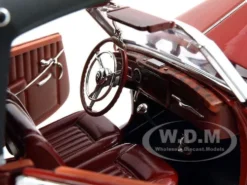 1950 Mercedes 170S Cabriolet Burgundy/Black 1/18 Diecast Model Car Signature Models 18123