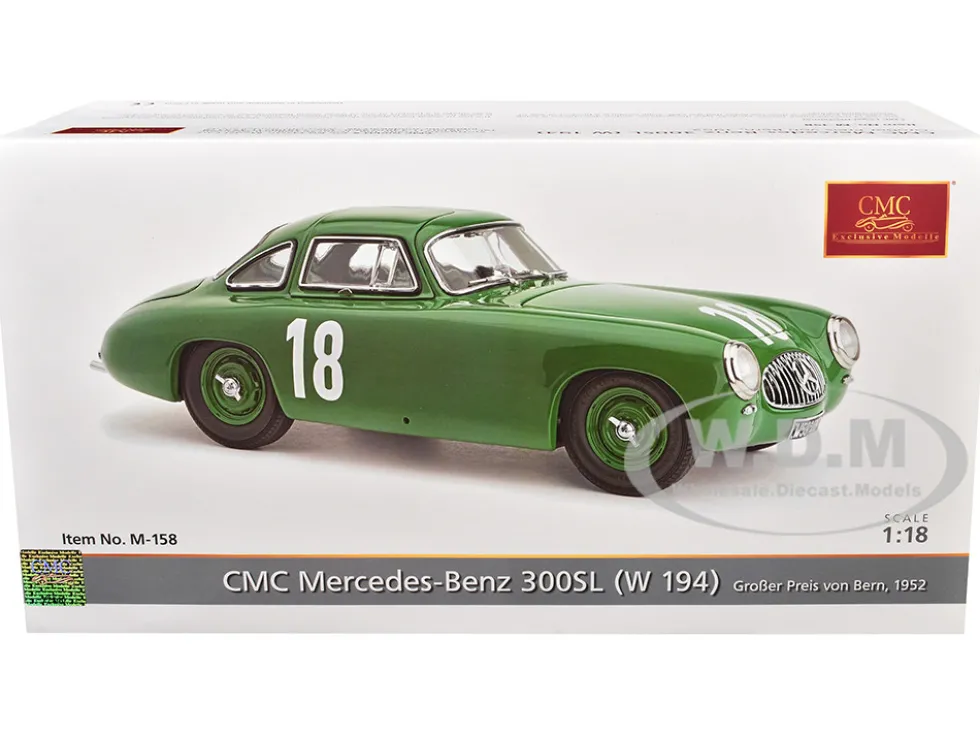 1952 Mercedes 300 SL Great Price of Bern GP #18 Karl Kling 1/18 Diecast Model Car CMC M-158