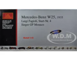 1935 Mercedes W25 #4 Luigi Fagioli Sieger GP Monaco 1/18 Diecast Model Car CMC 104