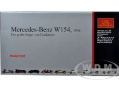 1938 Mercedes W 154 Silver 1/18 Diecast Car Model CMC 025