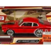 1971 Mercury Comet GT Red with Black Stripes Forgotten Classics Series 1/24 Diecast Model Car Motormax 79047R