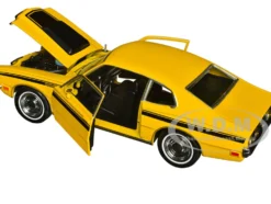 1971 Mercury Comet GT Yellow with Black Stripes Forgotten Classics Series 1/24 Diecast Model Car Motormax 79047Y