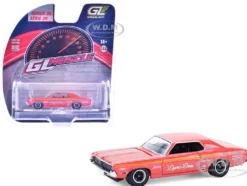 1969 Mercury Cougar Eliminator "Dyno Don" Red with Orange Stripes "GreenLight Muscle" Series 30 1/64 Diecast Model Car by Greenlight
