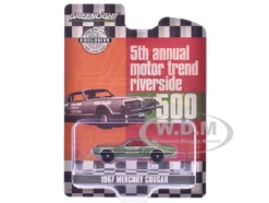 1967 Mercury Cougar Tan Riverside 500 Official Pace Car Motor Trend Magazine Car of the Year 1/64 Diecast Model Greenlight 30393