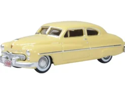 1949 Mercury 8 Coupe Calabash Yellow 1/87 (HO) Scale Diecast Model Car by Oxford Diecast
