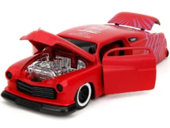 1951 Mercury Matt Red with Purple Stripes and Creep Diecast Figure