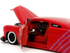 1951 Mercury Matt Red with Purple Stripes and Creep Diecast Figure