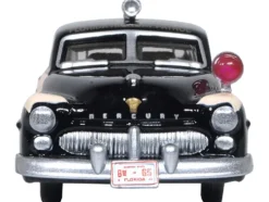 1949 Mercury Monarch Police Black and White Florida Highway Patrol 1/87 (HO) Scale Diecast Model Car Oxford Diecast 87ME49010