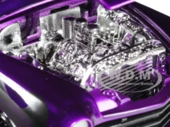 1951 Mercury Purple with Flames Big Time Kustoms 1/24 Diecast Model Car Jada 99061