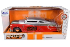 1951 Mercury Silver Red #626 Holley Bomber Bros Special Bigtime Muscle 1/24 Diecast Model Car Jada 31454