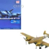 Messerschmitt BF 110E-2 Trop Fighter Aircraft "3U+AR, 7./ZG26, Italy" (1941) German Luftwaffe "Air Power Series" 1/72 Diecast Model by Hobby Master