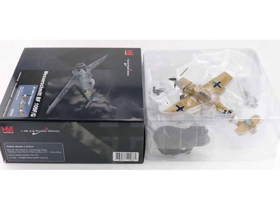 Messerschmitt Bf 109F-4 Fighter Aircraft "Marseille, Yellow 14, 3./JG27, Egypt" (1942) German Luftwaffe "Air Power Series" 1/48 Diecast Model by Hobby Master