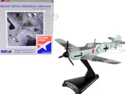 Messerschmitt Bf 109 Fighter Aircraft Black 1 Ace Adolf Galland German Luftwaffe 1/87 Diecast Model Airplane Postage Stamp PS5336-5