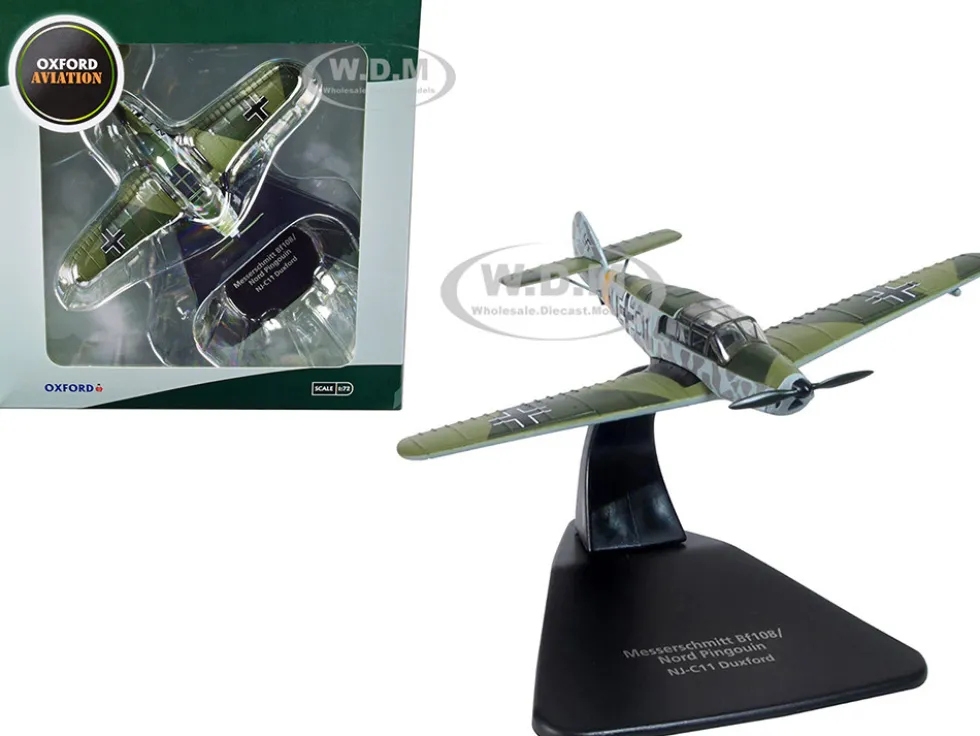 Messerschmitt Bf 108 Nord Pingouin War Plane NJ C11 Duxford Oxford Aviation Series 1/72 Diecast Model Airplane Oxford Diecast AC107