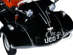Messerschmitt KR200 Bubble Top Black Red Interior 1/18 Diecast Model Car Oxford Diecast 18MBC007