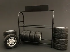 Metal Tire Rack For 1:24 Scale Models American Diorama 77530