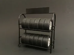 Metal Tire Rack For 1:24 Scale Models American Diorama 77530