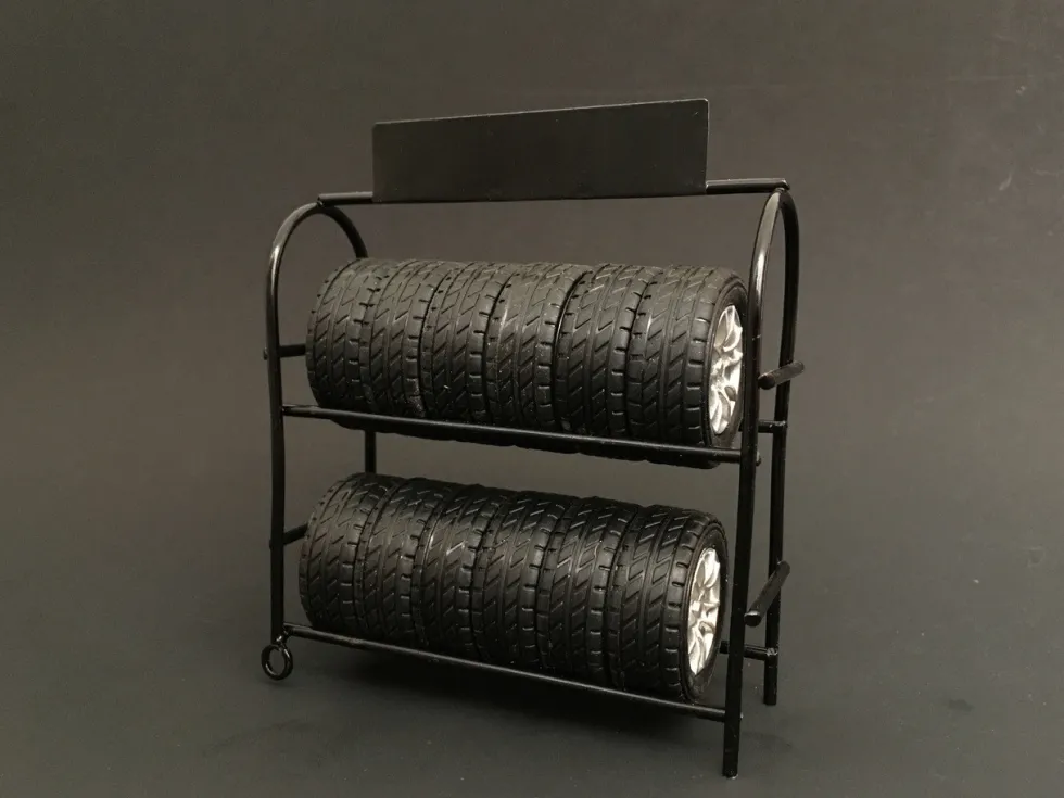 Metal Tire Rack For 1:24 Scale Models American Diorama 77530