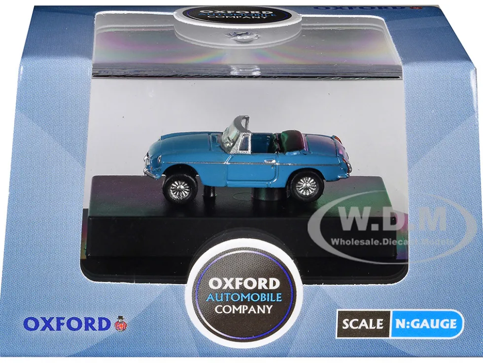 MG MGB Roadster RHD (Right Hand Drive) Iris Blue 1/148 (N) Scale Diecast Model Car by Oxford Diecast