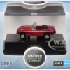 MG MGB Roadster RHD (Right Hand Drive) Tartan Red 1/148 (N) Scale Diecast Model Car by Oxford Diecast