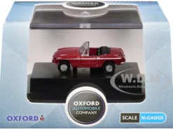 MG MGB Roadster RHD (Right Hand Drive) Tartan Red 1/148 (N) Scale Diecast Model Car by Oxford Diecast