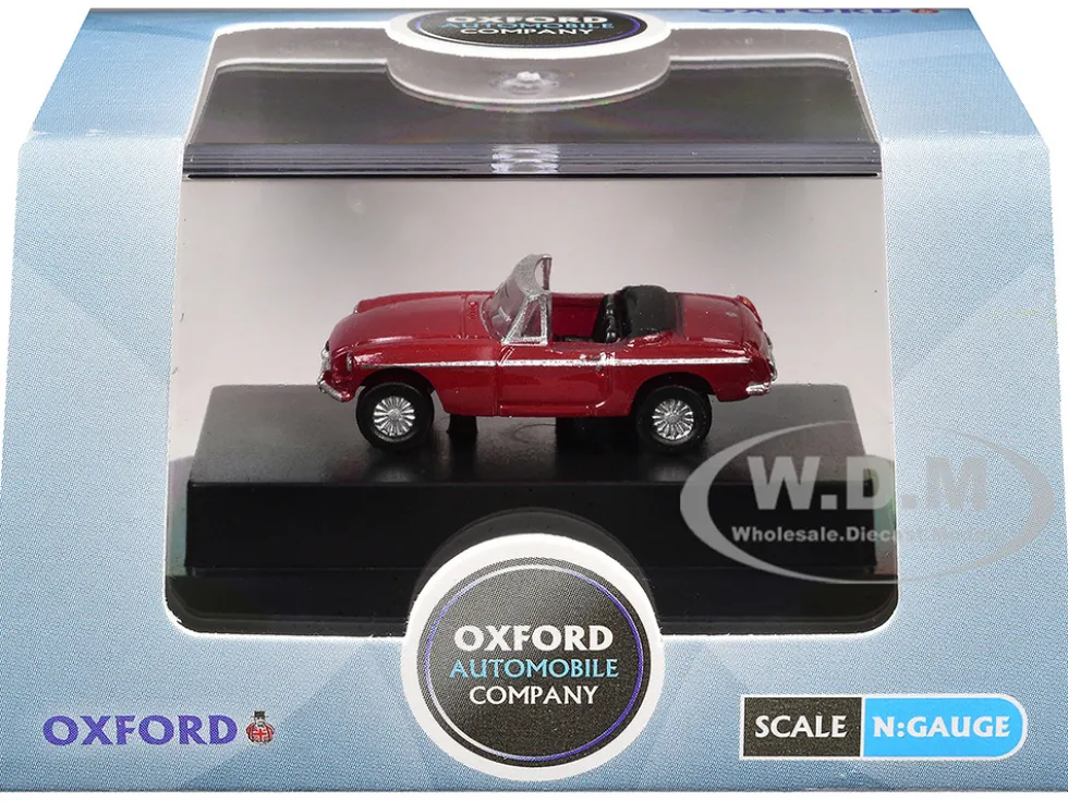 MG MGB Roadster RHD (Right Hand Drive) Tartan Red 1/148 (N) Scale Diecast Model Car by Oxford Diecast