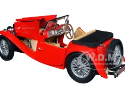1947 MG TC Midget Red 1/18 Diecast Model Car Road Signature 92468r