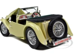 1947 MG TC Midget Yellow 1/18 Diecast Model Car Road Signature 92468