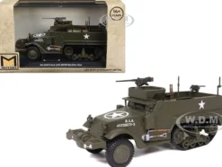 M3 Half-Track AFV with M2HB Machine Gun Olive Drab 
