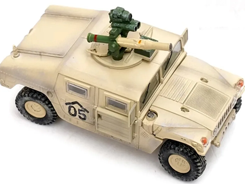 M1046 HUMVEE Tow Missile Carrier Desert Camouflage E Troop 9th Regiment 2nd Brigade Combat Team 3rd Infantry Division Mechanized Iraq 2003 Military Miniature Series 1/64 Diecast Model Panzerkampf 12501AC