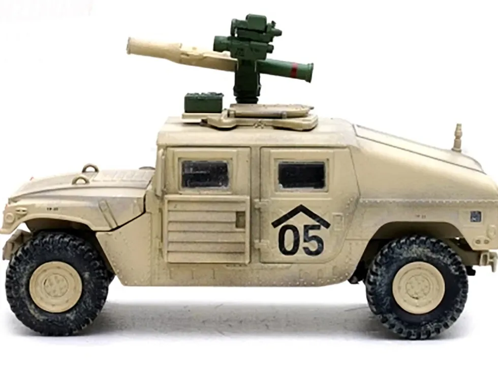 M1046 HUMVEE Tow Missile Carrier Desert Camouflage E Troop 9th Regiment 2nd Brigade Combat Team 3rd Infantry Division Mechanized Iraq 2003 Military Miniature Series 1/64 Diecast Model Panzerkampf 12501AC