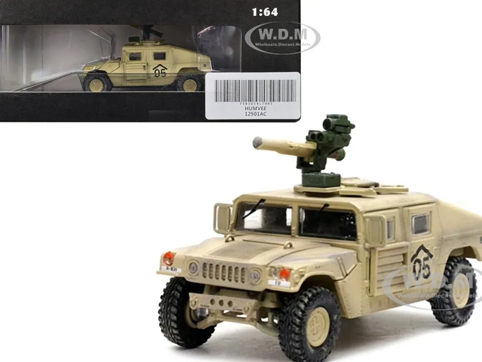 M1046 HUMVEE Tow Missile Carrier Desert Camouflage E Troop 9th Regiment 2nd Brigade Combat Team 3rd Infantry Division Mechanized Iraq 2003 Military Miniature Series 1/64 Diecast Model Panzerkampf 12501AC