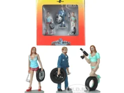 Michelle Meg Gary Tire Brigade 3 piece Figurine Set 1/24 Motorhead Miniatures 775
