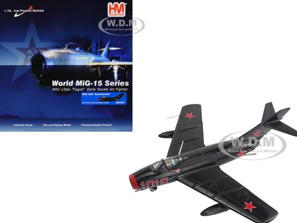 Mikoyan-Gurevich MiG-15Bis Fighter Aircraft "Experimental, Combat Air Museum, Kansas" "Air Power Series" 1/72 Diecast Model by Hobby Master